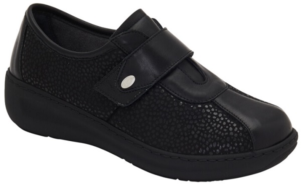 CALZATURA MAGALI' ELASTICATED+LEATHER WOMAN BLACK ELASTICIZZATO + PELLE 39 - dottorbianchi.it