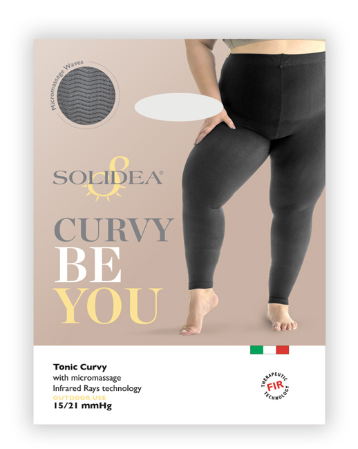 BE YOU TONIC CURVY LEGGINGS MASSAGGIANTE COPRENTE NERO M-XL - dottorbianchi.it