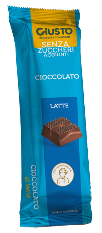 GIUSTO SENZA ZUCCHERO BARRETTA CIOCCOLATO LATTE 42 G - dottorbianchi.it