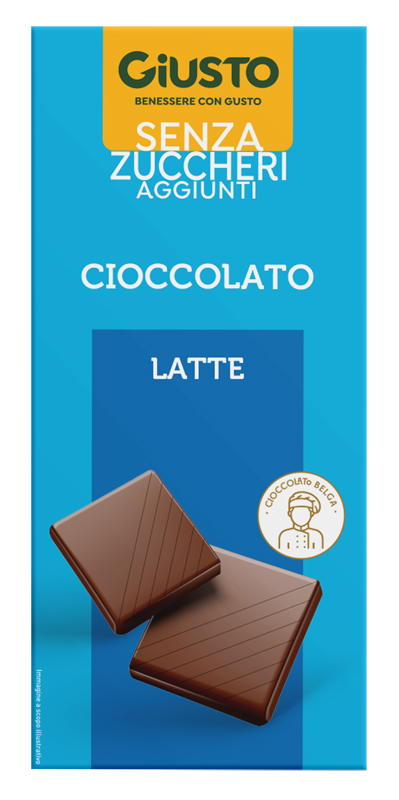 GIUSTO SENZA ZUCCHERO TAVOLETTA CIOCCOLATO LATTE 85 G - dottorbianchi.it
