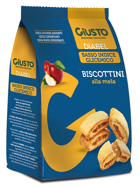 GIUSTO DIABEL BISCOTTINI MELA 250 G - dottorbianchi.it