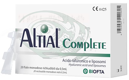 SOLUZIONE OFTALMICA LUBRIFICANTE ALTIAL COMPLETE 4 STRIP DA 5 FLACONI DA 0,5 ML - dottorbianchi.it