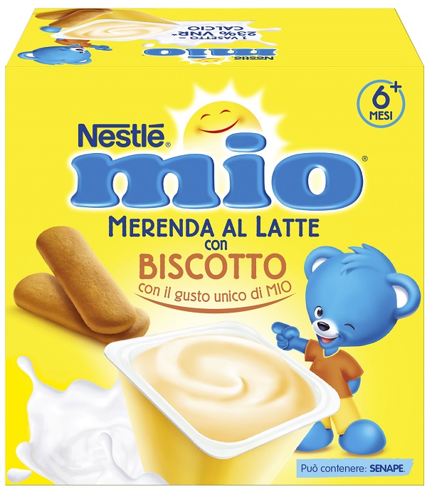 MIO MERENDA AL LATTE BISCOTTO 4 PEZZI DA 100 G - dottorbianchi.it