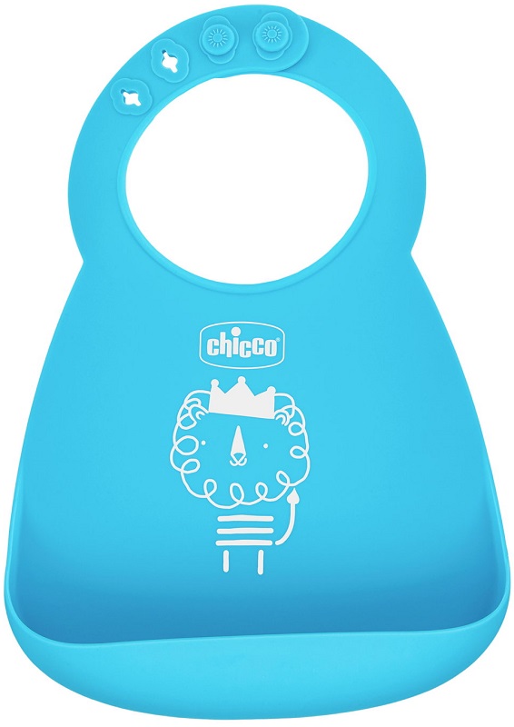 CHICCO BAVAGLIA SILICONE AZZURRO - dottorbianchi.it