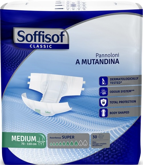 PANNOLONE MUTANDINA SOFFISOF CLASSIC SUPER L 30 PEZZI - dottorbianchi.it