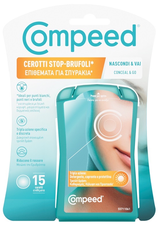 COMPEED CEROTTI STOP BRUFOLI NASCONDI & VAI 15 PEZZI - dottorbianchi.it