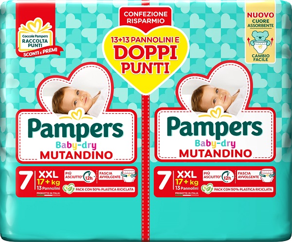PAMPERS BABY DRY PANNOLINO MUTANDINA DUO DOWNCOUNT XXL 26 PEZZI - dottorbianchi.it