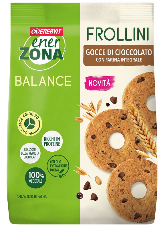 ENERZONA FROLLINI INTEGRALE GOCCE CIOCCOLATO 250 G - dottorbianchi.it