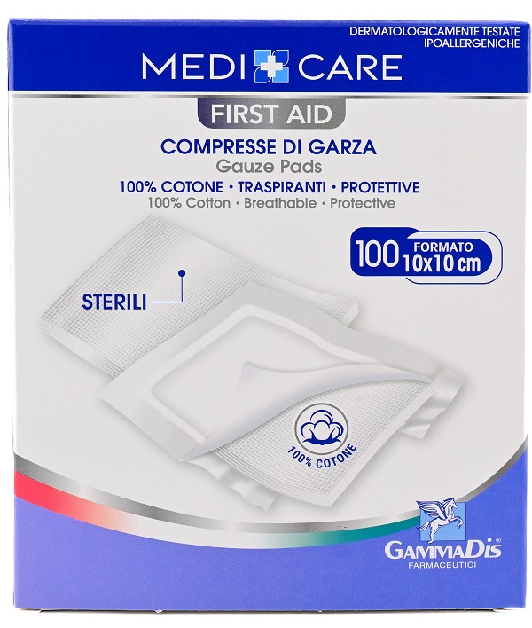 GARZA MEDICARE COTONE 10X10 CM 100 PEZZI - dottorbianchi.it