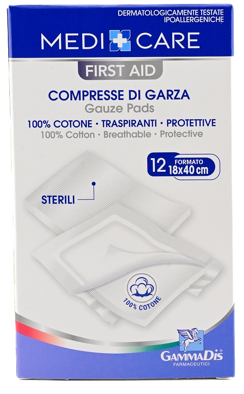 GARZA MEDICARE COTONE 18X40 CM 12 PEZZI - dottorbianchi.it