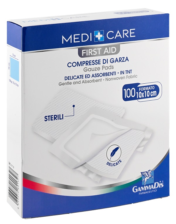 GARZA MEDICARE TNT 10X10 CM 100 PEZZI - dottorbianchi.it
