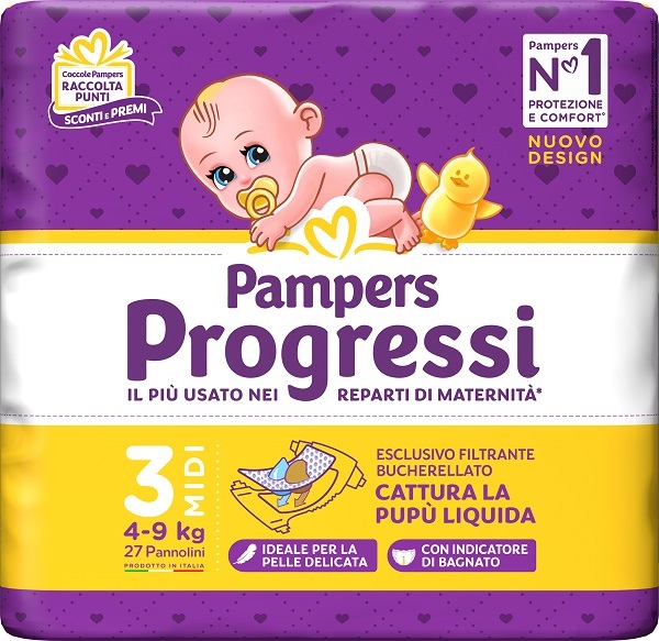 PAMPERS PROGRESSI MIDI 27 PEZZI - dottorbianchi.it