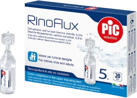 RINOFLUX SOLUZIONE IPERTONICA NASALE PIC 20 FIALE 5 ML - dottorbianchi.it