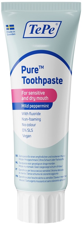 TEPE PURE MENTA PIPERITA DELICATA DENTIFRICIO 75 ML - dottorbianchi.it