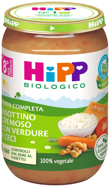 HIPP RISOTTINO CREMOSO VERDURE CECI 220 G - dottorbianchi.it