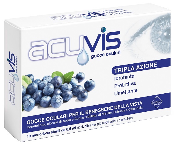 GOCCE OCULARI ACUVIS 10 FLACONCINI 0,5 ML - dottorbianchi.it