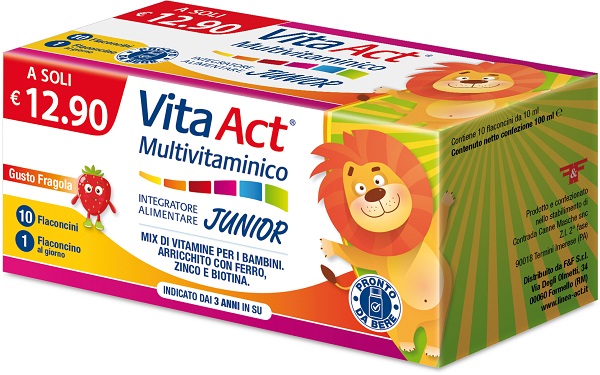 VITA ACT MULTIVITAMINICO JUNIOR 10 FIALE DA 10 ML - dottorbianchi.it