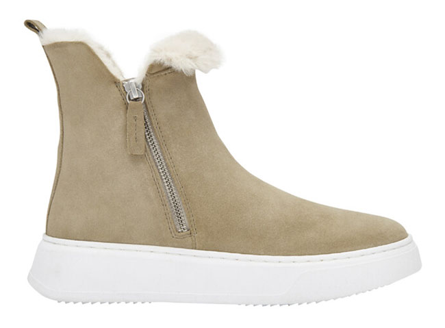 BROOKLYN BOOTIE FUR SUEDE STIVALE WOMAN BEIGE 40 - dottorbianchi.it