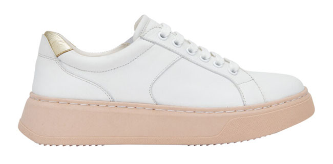 BROOKLYN LACES LEATHER SCARPA WOMAN WHITE/PINK 41 - dottorbianchi.it