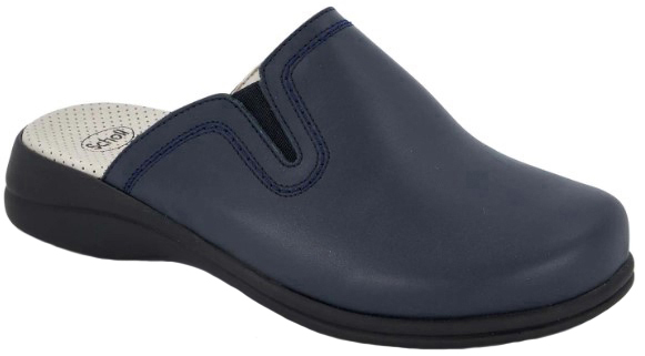 NEW TOFFEE LEATHER CIABATTA WOMAN NAVY BLUE 35 - dottorbianchi.it