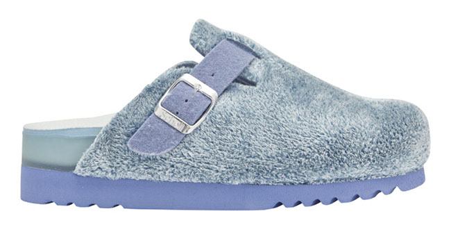 POPPY MICROFIBRE CIABATTA WOMAN LIGHT BLUE 37 - dottorbianchi.it