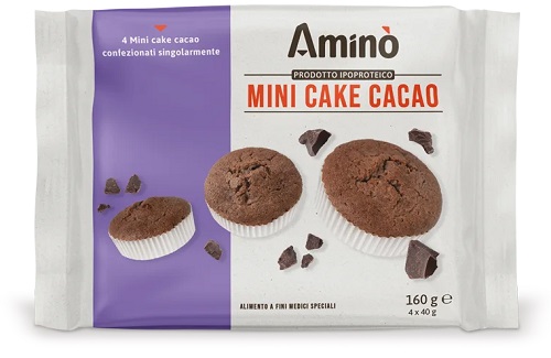 AMINO' MINI CAKE CACAO 4 PEZZI DA 40 G - dottorbianchi.it