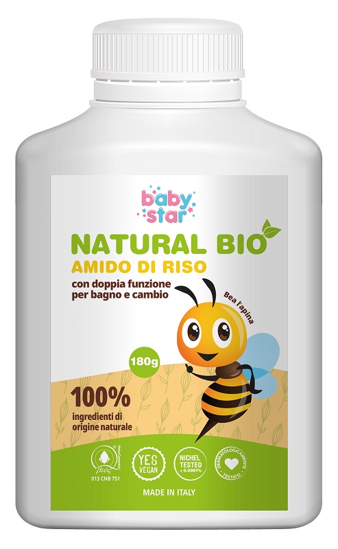 BABYSTAR AMIDO DI RISO NATURAL BIO 180 G - dottorbianchi.it