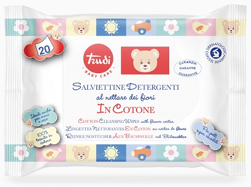 TRUDI BABY CARE SALVIETTE COTONE 20 PEZZI - dottorbianchi.it