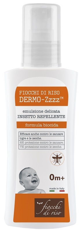 FIOCCHI DI RISO DERMO ZZZZ EMULSIONE DELICATA REPELLENTE 0 MESI + 100 ML - dottorbianchi.it