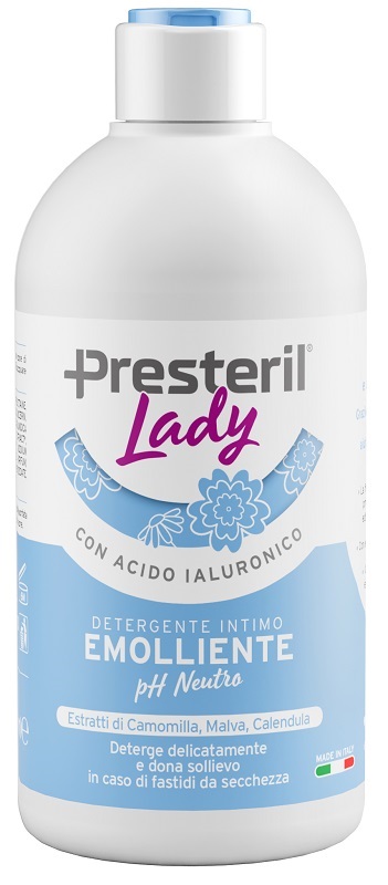 LADY PRESTERIL DETERGENTE INTIMO EMOLLIENTE/PH NEUTRO 500 M L - dottorbianchi.it