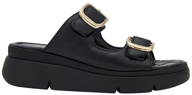 BALI BUCKLE LEATHER + ELASTIC W BLACK 37 - dottorbianchi.it