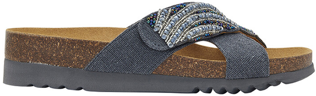 LA SERENA STRAP SATIN+BEADS W DENIM 36 - dottorbianchi.it