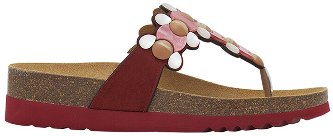 SINTRA FLIP-FLOP MICROFIBRE+ACCESS W RED 40 - dottorbianchi.it