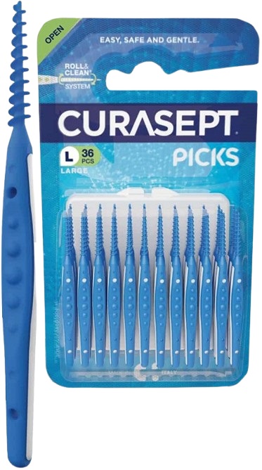CURASEPT PICKS LARGE 36 PEZZI - dottorbianchi.it
