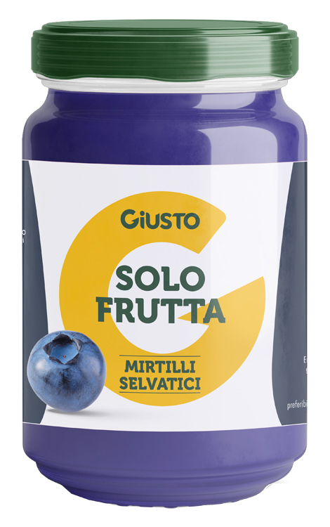 GIUSTO SOLO FRUTTA CONFETTURA MIRTILLI SELVATICI 220 G - dottorbianchi.it