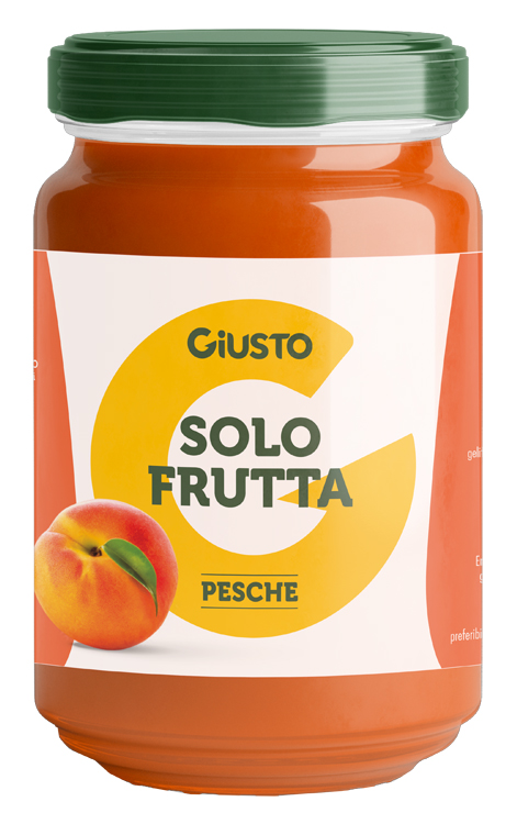 GIUSTO SOLO FRUTTA CONFETTURA PESCHE 220 G - dottorbianchi.it