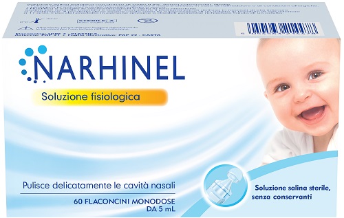 SOLUZIONE FISIOLOGICA PER ASPIRATORE NASALE NARHINEL 60 FLACONCINI DA 5 ML - dottorbianchi.it