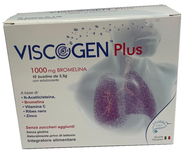 VISCOGEN PLUS 10 BUSTINE DA 3,5 G SENZA GLUTINE NATURALMENTE PRIVO DI LATTOSIO CON EDULCORANTE - dottorbianchi.it
