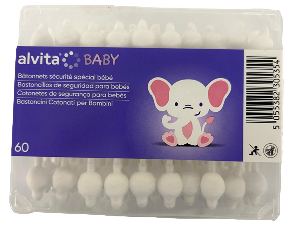 ALVITA BABY BASTONCINI COTONATI 60 PEZZI - dottorbianchi.it