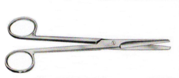 FORBICE RETTA PUNTE SMUSSE IN ACCIAIO PER CHIRURGIA 11,5CM MONOUSO - dottorbianchi.it
