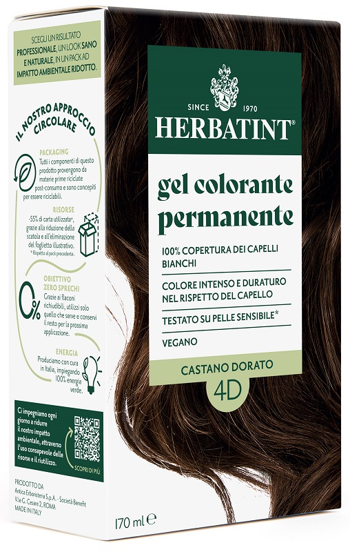 HERBATINT 4D CASTANO DORATO 170 ML - dottorbianchi.it