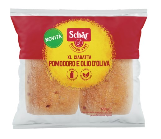 SCHAR XL CIABATTA POMODORI E OLIO D'OLIVA 2 PEZZI X 85 G - dottorbianchi.it