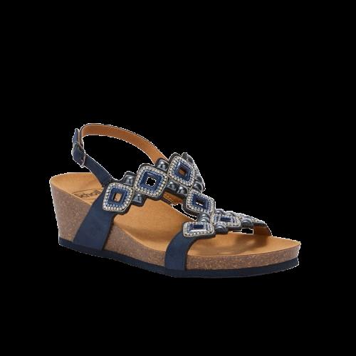 TULUM T-BAR SANDALO SYNMIC W NAVY BLUE 40 - dottorbianchi.it