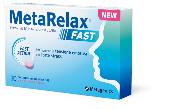 METARELAX FAST 30 COMPRESSE MASTICABILI GUSTO NATURALE DI FRAGOLA SENZA GLUTINE SENZA LATTOSIO CON EDULCORANTI - dottorbianchi.it